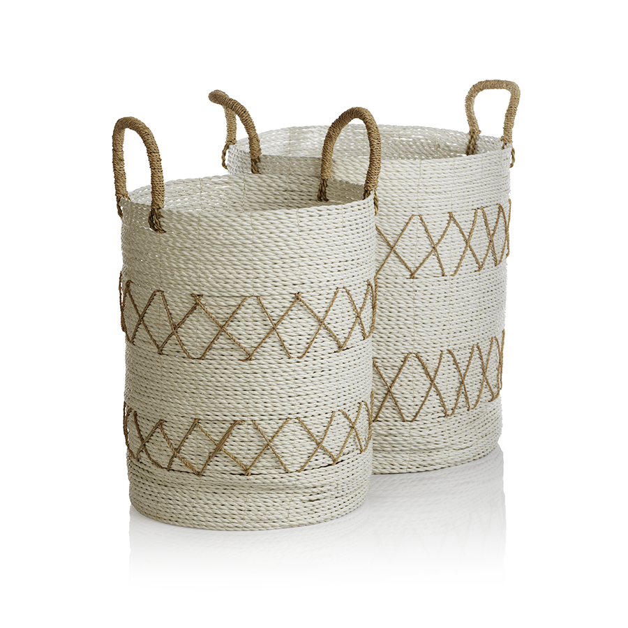 Set of 2 Agel Woven Storage Baskets - Image 2