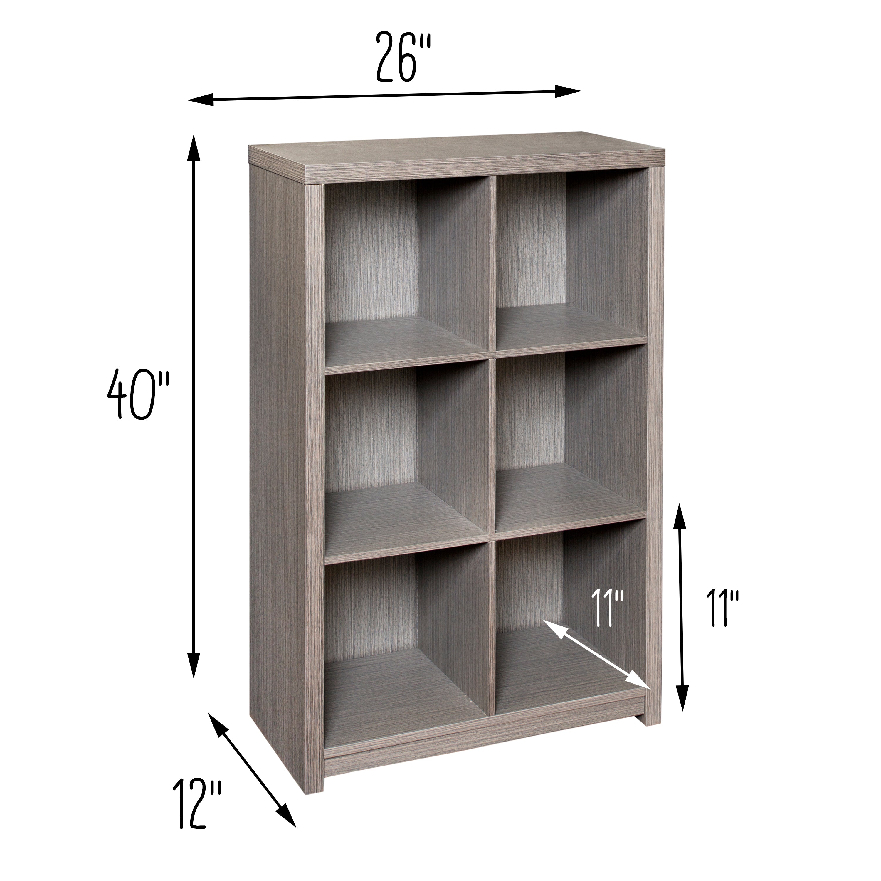 Laminate 6-Cube Organizer - Gray - Image 3