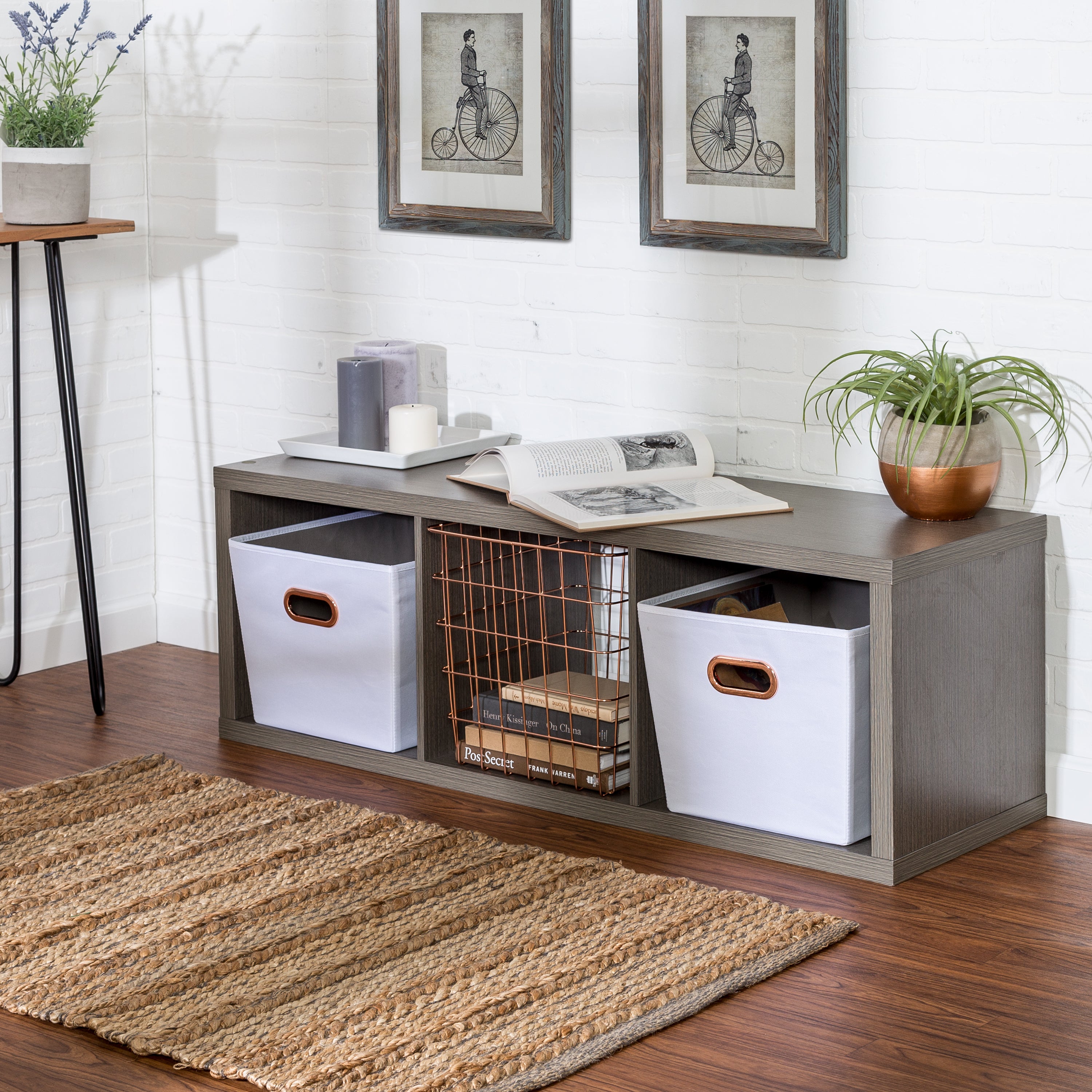 Laminate 3-Cube Organizer - Gray - Image 2