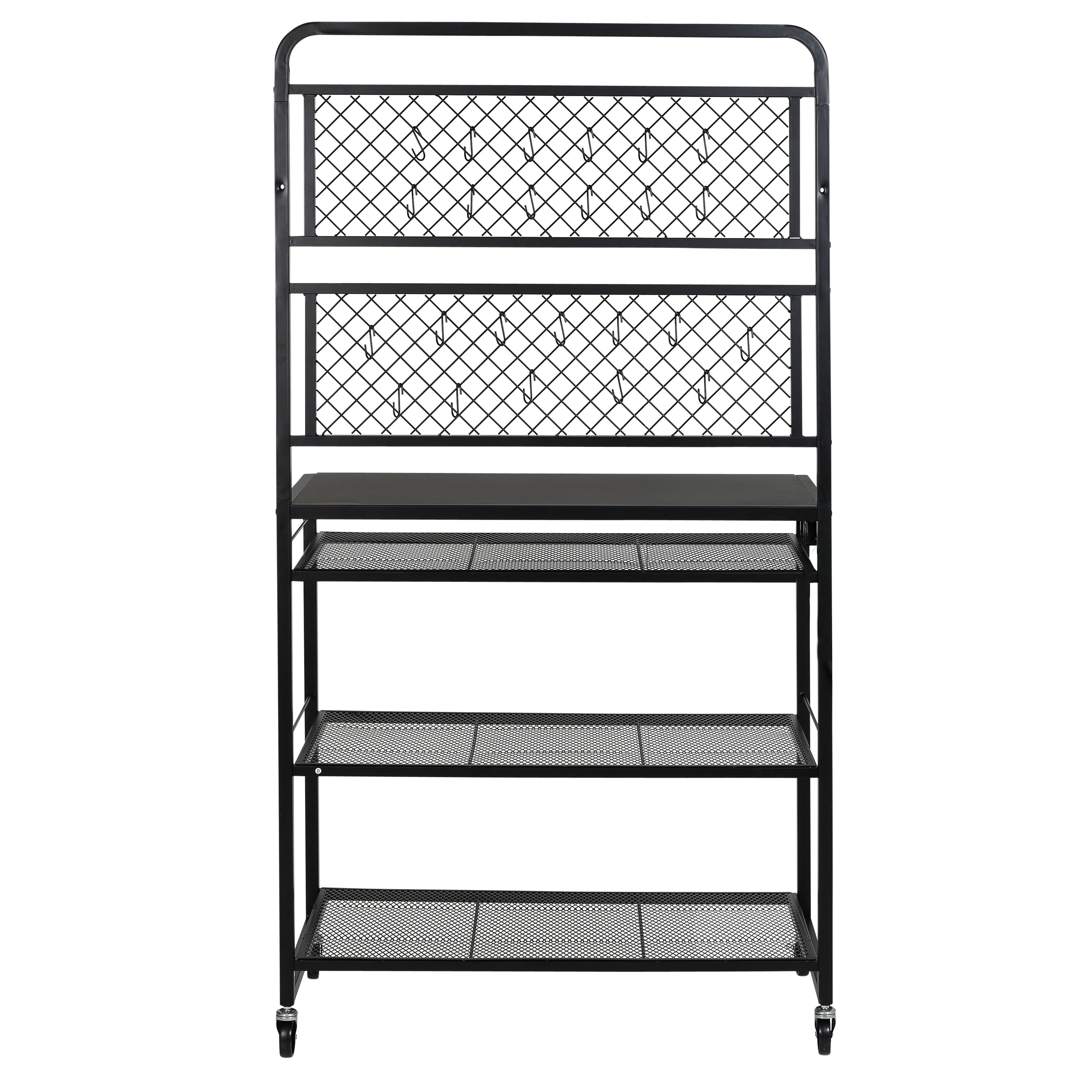 Steel Garage Storage Workstation with Power Outlets - Black - Image 6