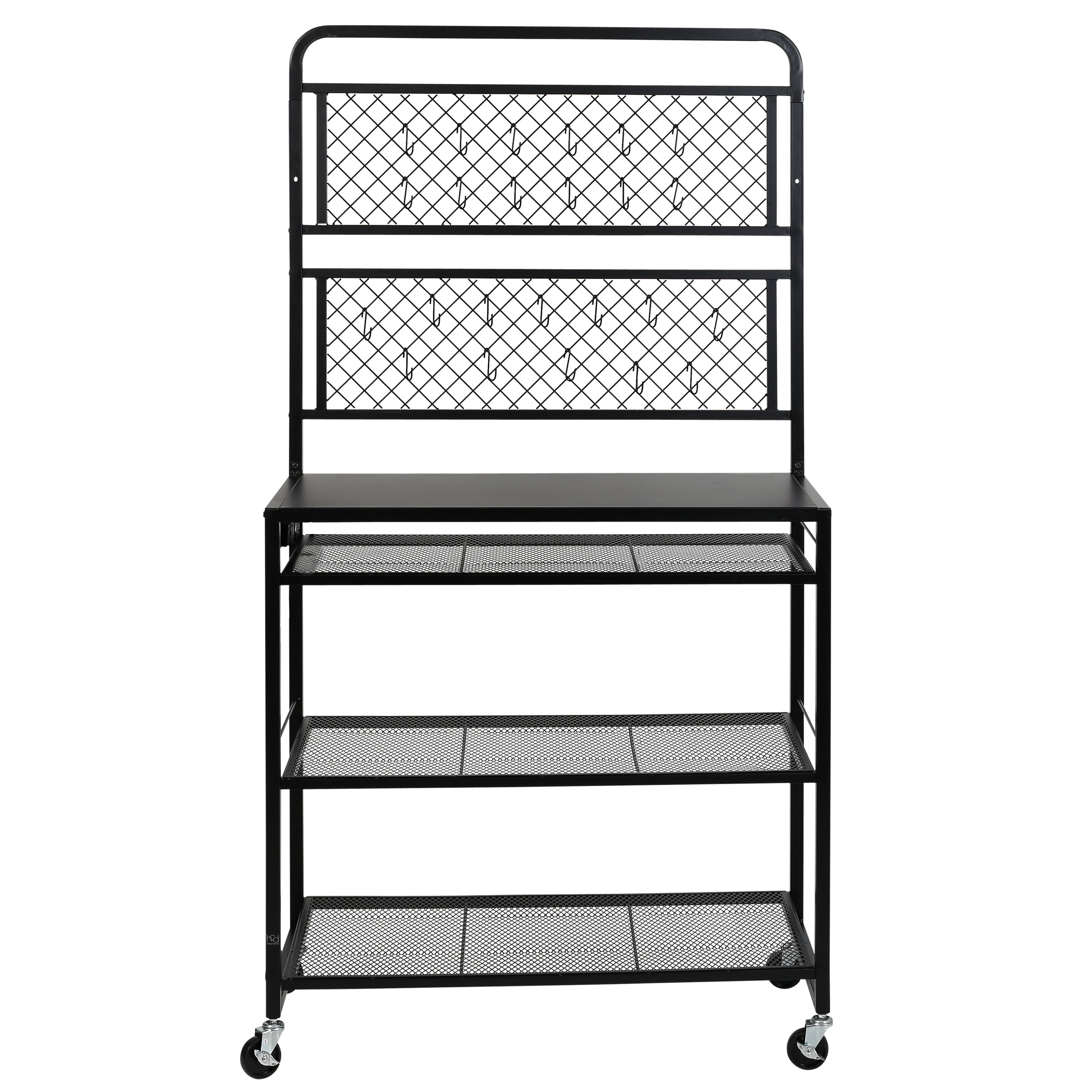 Steel Garage Storage Workstation with Power Outlets - Black - Image 4