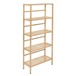Natural 5-Tier Bamboo Bookshelf