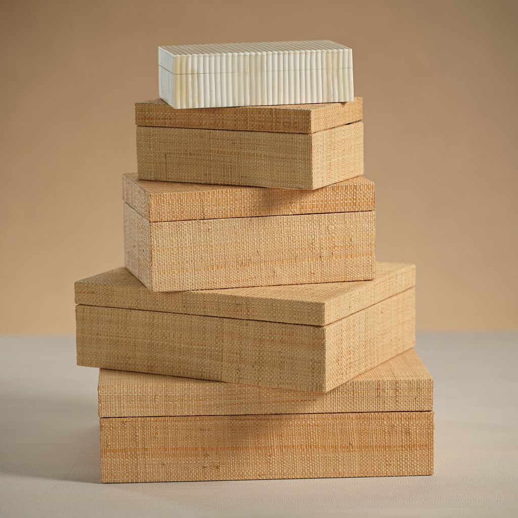 Grasscloth Storage Box - Image 5