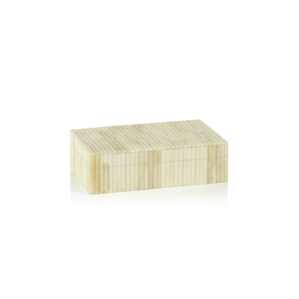 Natural Ribbed Bone Inlaid Storage Box - Image 2