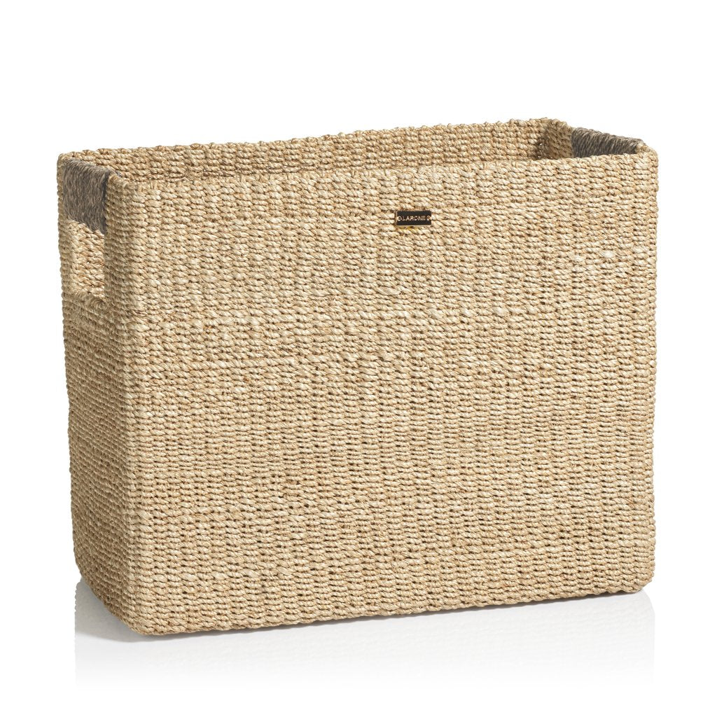 Rectangular Abaca Magazine Basket - Image 2