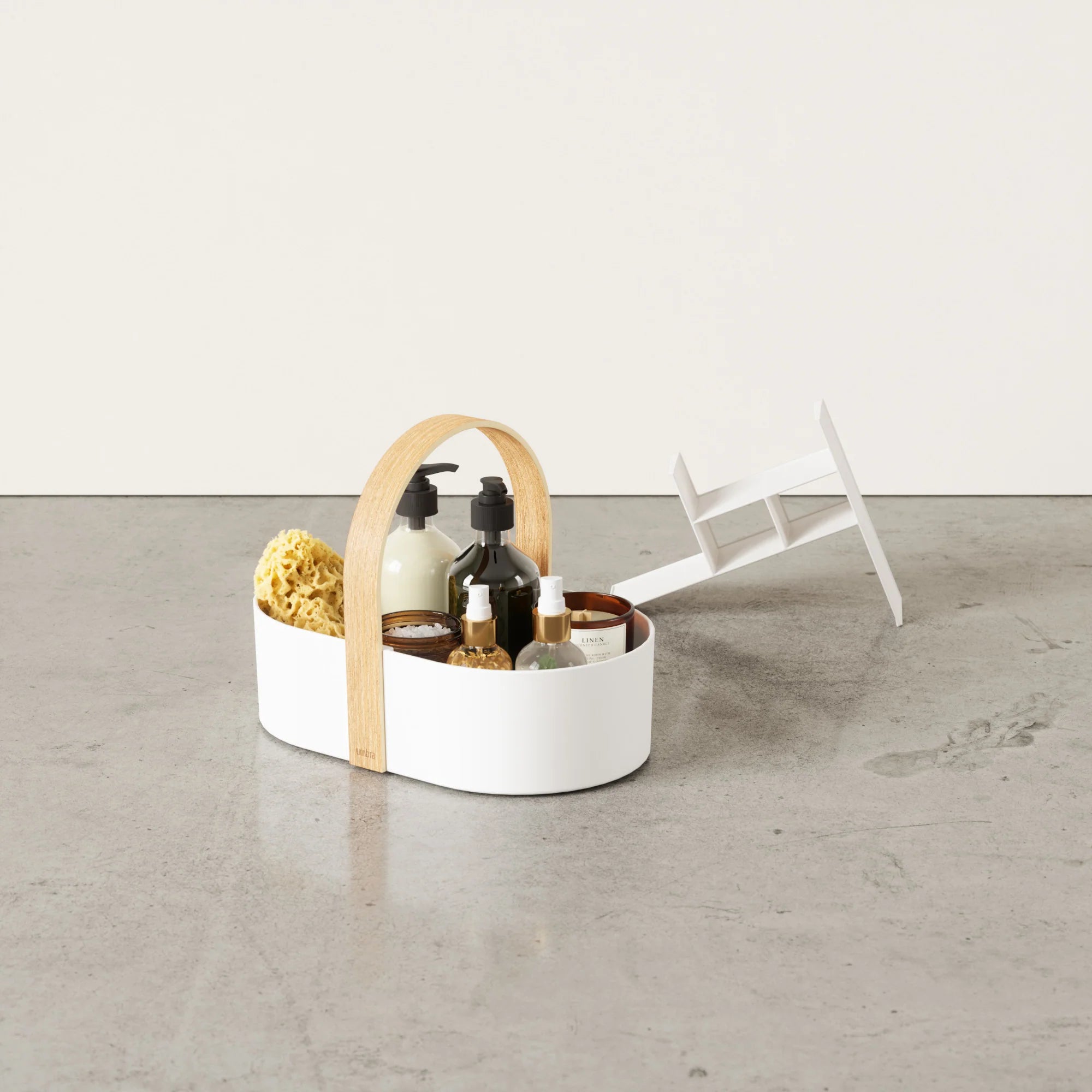 Wood-Accent Countertop Storage Caddy - Image 4
