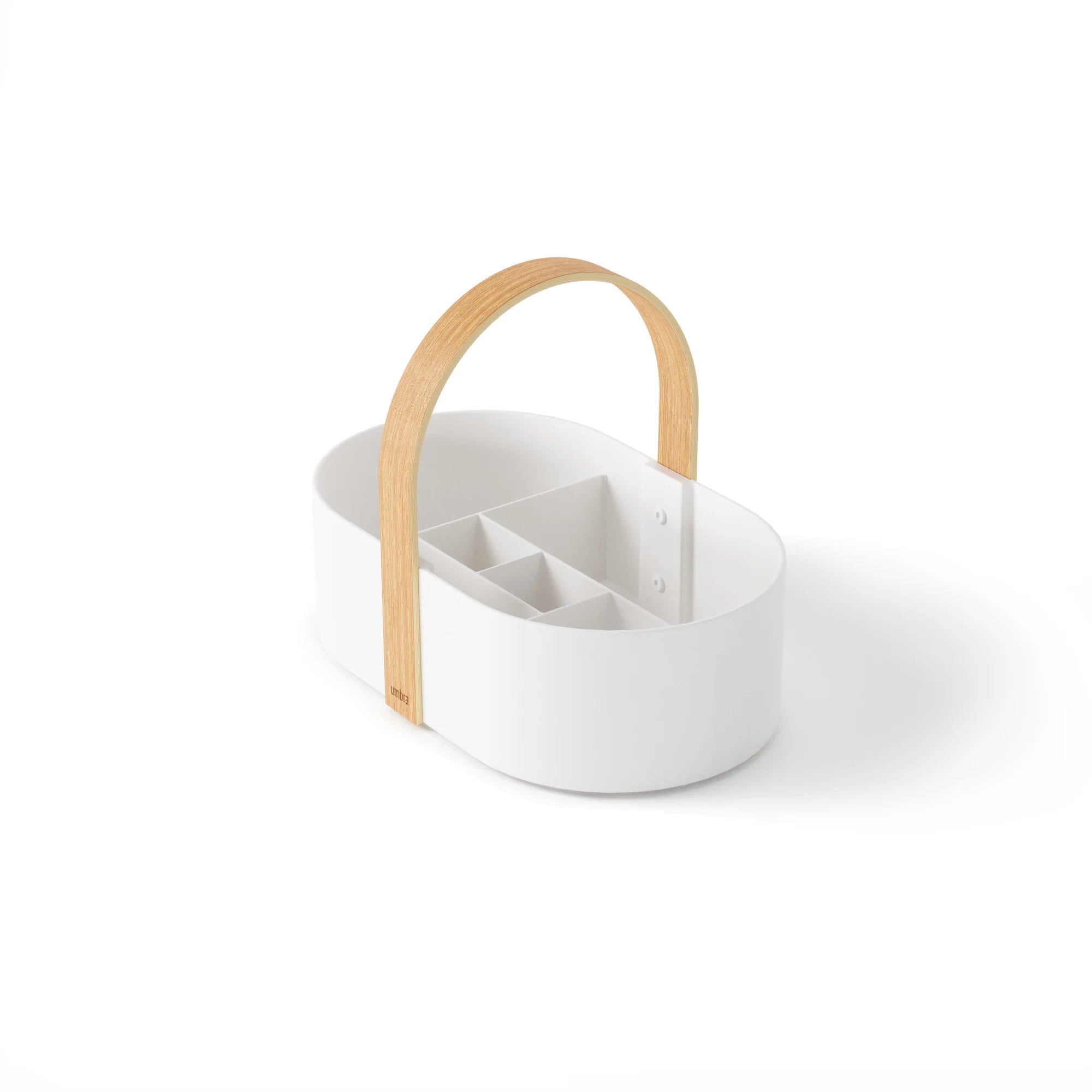 Wood-Accent Countertop Storage Caddy - Image 5