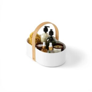 Wood-Accent Countertop Storage Caddy